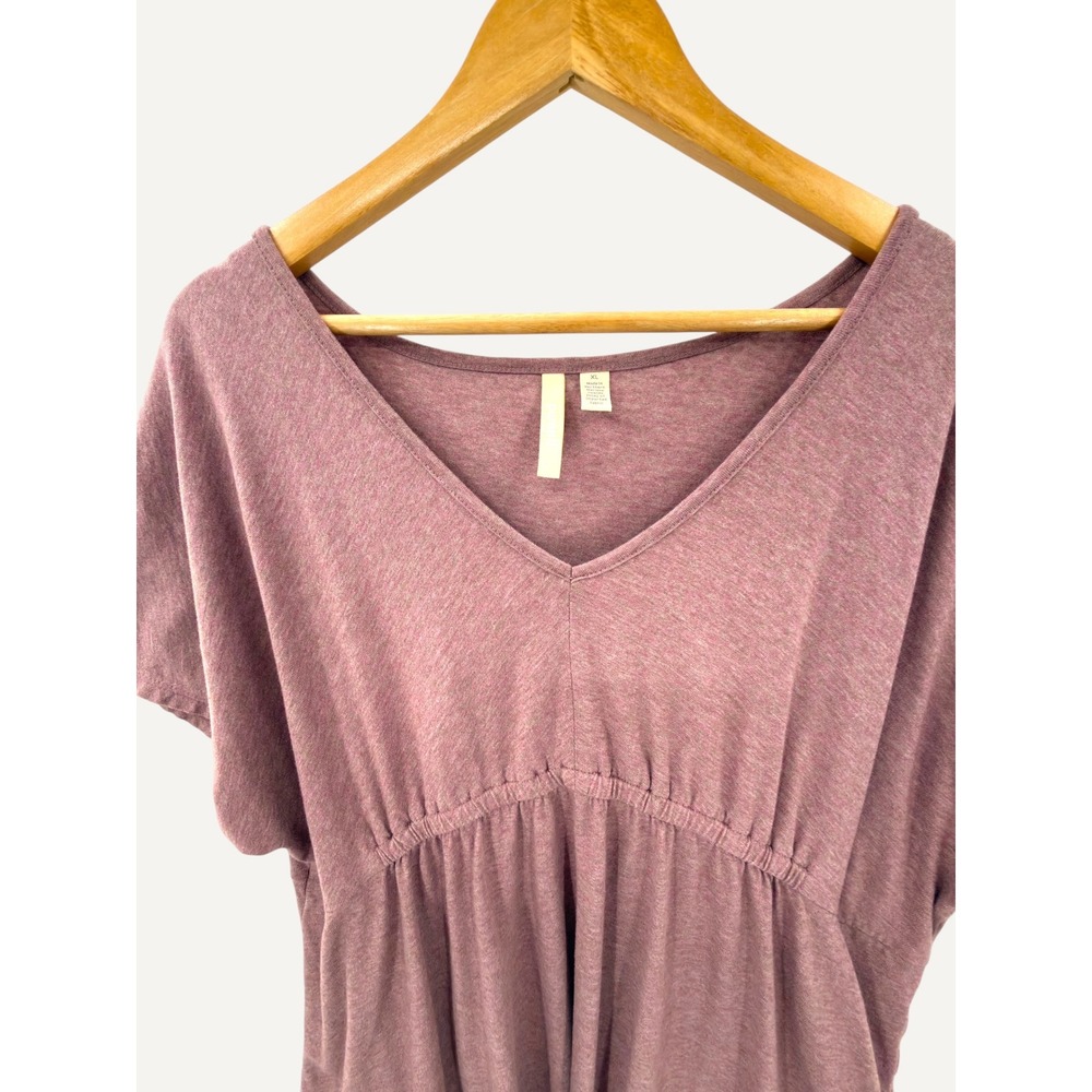 Pure Jill XL Pima Cotton Tencel Tunic Mauve V Neck Boho Minimalist Cottagecore - Picture 3 of 10